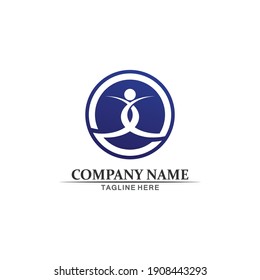 People logo, Team, Succes people work, Group and Community, Group Company and Business logo vector and design Care, Family icon Succes logo