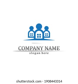Logo für Menschen, Team, Succes People Work, Group and Community, Group Company and Business Logo, Vektorgrafik und Design Pflege, Familiensymbol Succes Logo