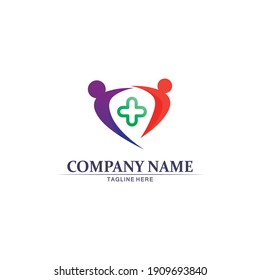 People logo, Team, Succes people work, Group and Community, Group Company and Business logo vector and design Care, Family icon Succes logo
