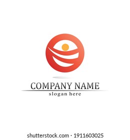 Logo für Menschen, Team, Succes People Work, Group and Community, Group Company and Business Logo, Vektorgrafik und Design Pflege, Familiensymbol Succes Logo