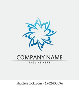 People logo, Team, Succes people work, Group and Community, Group Company and Business logo vector and design Care, Family icon Succes logo