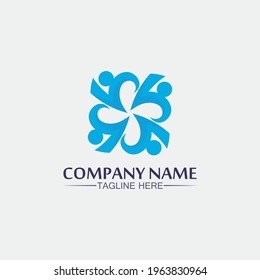 People logo, Team, Succes people work, Group and Community, Group Company and Business logo vector and design Care, Family icon Succes logo