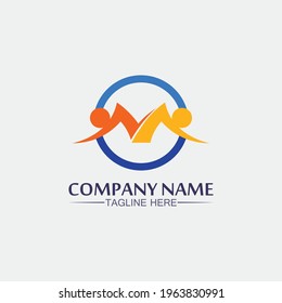 People logo, Team, Succes people work, Group and Community, Group Company and Business logo vector and design Care, Family icon Succes logo