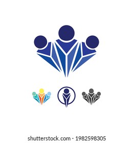 People logo, Team, Succes people work, Group and Community, Group Company and Business logo vector and design Care, Family icon Succes logo