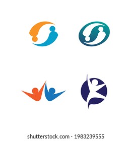 People logo, Team, Succes people work, Group and Community, Group Company and Business logo vector and design Care, Family icon Succes logo