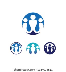 People logo, Team, Succes people work, Group and Community, Group Company and Business logo vector and design Care, Family icon Succes logo