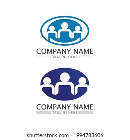 People logo, Team, Succes people work, Group and Community, Group Company and Business logo vector and design Care, Family icon Succes logo