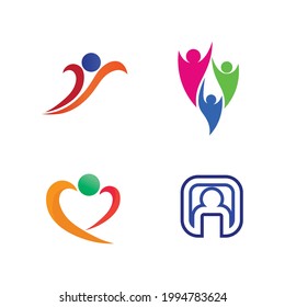 People logo, Team, Succes people work, Group and Community, Group Company and Business logo vector and design Care, Family icon Succes logo