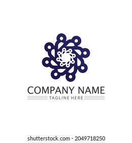 People logo, Team, Succes people work, Group and Community, Group Company and Business logo vector and design Care, Family icon Succes logo