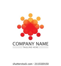 People logo, Team, Succes people work, Group and Community, Group Company and Business logo vector and design Care, Family icon Succes logo