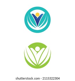 Logo für Menschen, Team, Succes People Work, Group and Community, Group Company and Business Logo, Vektorgrafik und Design Pflege, Familiensymbol Succes Logo