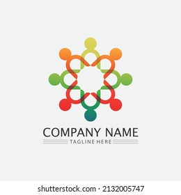 People logo, Team, Succes people work, Group and Community, Group Company and Business logo vector and design Care, Family icon Succes logo