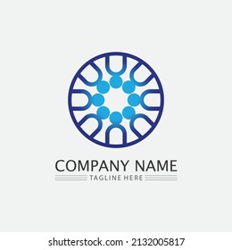 People logo, Team, Succes people work, Group and Community, Group Company and Business logo vector and design Care, Family icon Succes logo