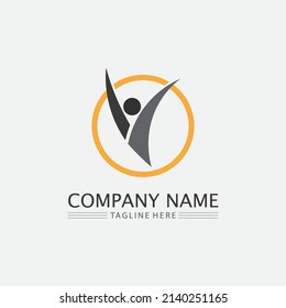 People logo, Team, Succes people work, Group and Community, Group Company and Business logo vector and design Care, Family icon Succes logo