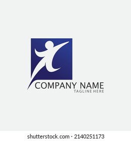 People logo, Team, Succes people work, Group and Community, Group Company and Business logo vector and design Care, Family icon Succes logo