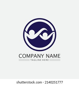 People logo, Team, Succes people work, Group and Community, Group Company and Business logo vector and design Care, Family icon Succes logo