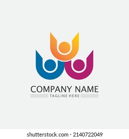 Logo für Menschen, Team, Succes People Work, Group and Community, Group Company and Business Logo, Vektorgrafik und Design Pflege, Familiensymbol Succes Logo