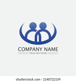 People logo, Team, Succes people work, Group and Community, Group Company and Business logo vector and design Care, Family icon Succes logo