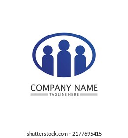 People logo, Team, Succes people work, Group and Community, Group Company and Business logo vector and design Care, Family icon Succes logo
