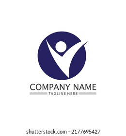 People logo, Team, Succes people work, Group and Community, Group Company and Business logo vector and design Care, Family icon Succes logo
