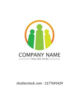 People logo, Team, Succes people work, Group and Community, Group Company and Business logo vector and design Care, Family icon Succes logo