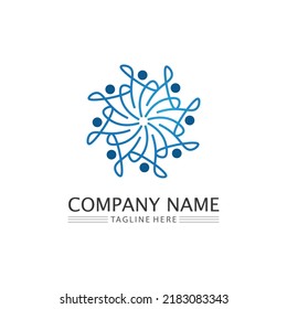 People logo, Team, Succes people work, Group and Community, Group Company and Business logo vector and design Care, Family icon Succes logo