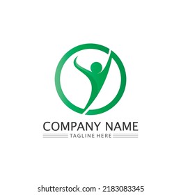 People logo, Team, Succes people work, Group and Community, Group Company and Business logo vector and design Care, Family icon Succes logo