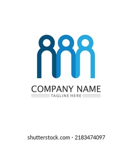 People logo, Team, Succes people work, Group and Community, Group Company and Business logo vector and design Care, Family icon Succes logo