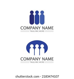 People logo, Team, Succes people work, Group and Community, Group Company and Business logo vector and design Care, Family icon Succes logo