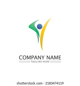 Logo für Menschen, Team, Succes People Work, Group and Community, Group Company and Business Logo, Vektorgrafik und Design Pflege, Familiensymbol Succes Logo