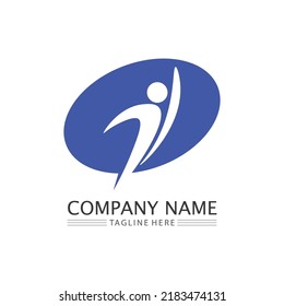 Logotipo de personas, equipo, trabajo de personas exitosas, grupo y comunidad, vectores de logotipo de empresa y empresa y diseño Cuidado, icono de familia Logotipo de éxito