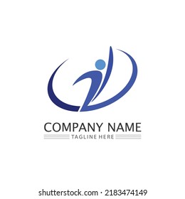 Logo für Menschen, Team, Succes People Work, Group and Community, Group Company and Business Logo, Vektorgrafik und Design Pflege, Familiensymbol Succes Logo