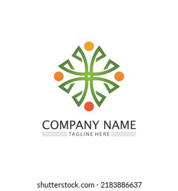 People logo, Team, Succes people work, Group and Community, Group Company and Business logo vector and design Care, Family icon Succes logo