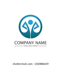 People logo, Team, Succes people work, Group and Community, Group Company and Business logo vector and design Care, Family icon Succes logo