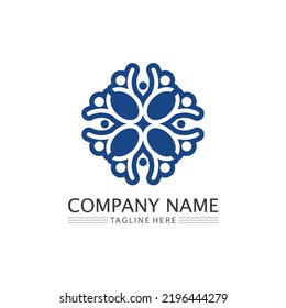 People logo, Team, Succes people work, Group and Community, Group Company and Business logo vector and design Care, Family icon Succes logo