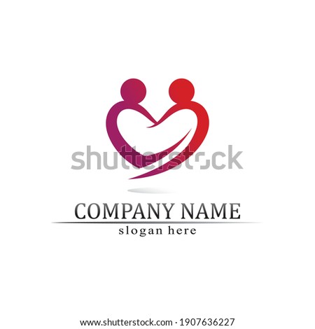 People logo, Team, Succes people work, Group and Community, Group Company and Business logo vector and design Care, Family icon Succes logo