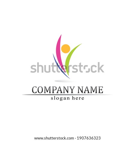 People logo, Team, Succes people work, Group and Community, Group Company and Business logo vector and design Care, Family icon Succes logo