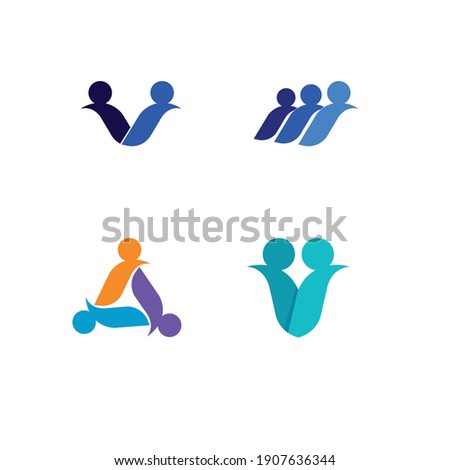 People logo, Team, Succes people work, Group and Community, Group Company and Business logo vector and design Care, Family icon Succes logo