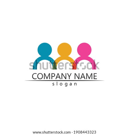 People logo, Team, Succes people work, Group and Community, Group Company and Business logo vector and design Care, Family icon Succes logo