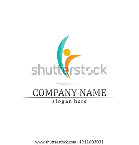 People logo, Team, Succes people work, Group and Community, Group Company and Business logo vector and design Care, Family icon Succes logo