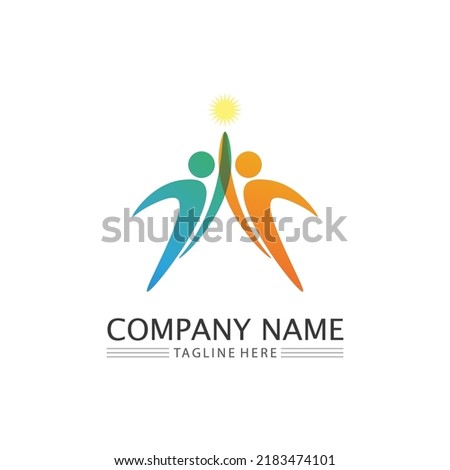 People logo, Team, Succes people work, Group and Community, Group Company and Business logo vector and design Care, Family icon Succes logo