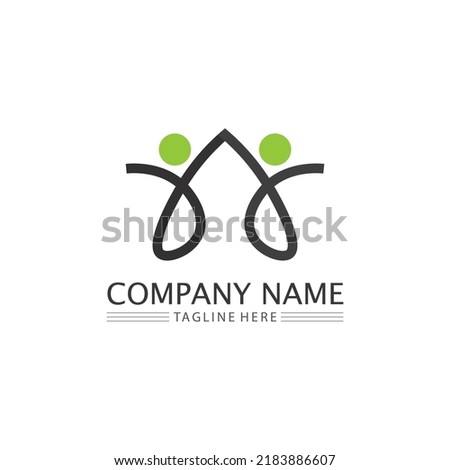 People logo, Team, Succes people work, Group and Community, Group Company and Business logo vector and design Care, Family icon Succes logo
