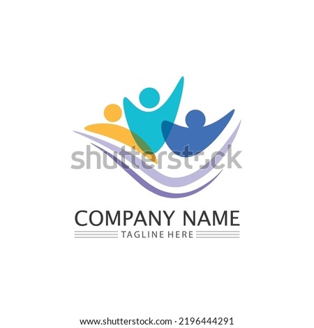 People logo, Team, Succes people work, Group and Community, Group Company and Business logo vector and design Care, Family icon Succes logo