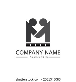 People logo, Team, Success people work, Group and Community, Group Company and Business logo vector and design Care, Family icon Success logo