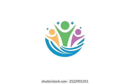 people logo, Teamwork logo, group people logo, Community, partners, group, startup or teamwork symbol. wellness logo