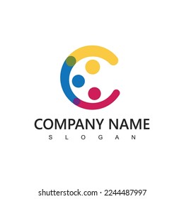 People Logo Template, Charity, Teamwork, And Social Media Network Icon