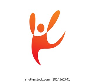 People Logo Template Design Vector, Emblem, Design Concept, Creative Symbol, Icon