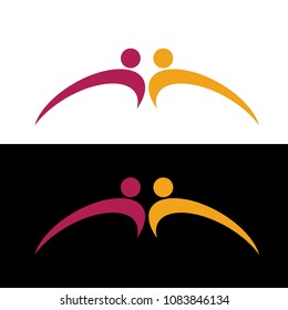 people  logo template design vector icon