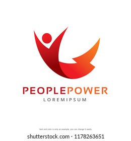 People Logo Template Design Vector, Emblem, Concept Design, Creative Symbol, Icon