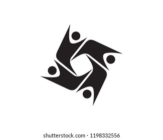 People Logo Template Design Vector, Emblem, Concept Design, Creative Symbol, Icon